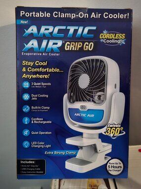 Arctic Air Grip Go Evaporative Cooler, Cordless & Portable Fan